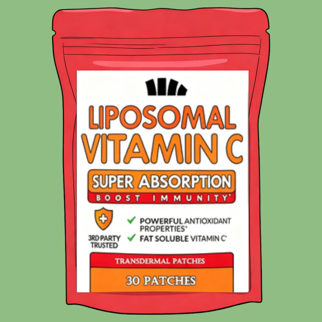 Liposomal Vitamin C Patches - High Absorption, Immune System & Collagen Booster,mmunity Support Ascorbic Acid - 30 Patches.