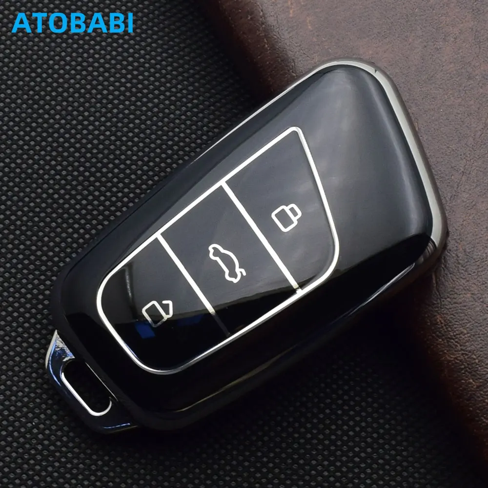 Funda de TPU para llave de coche, Protector para mando a distancia, soporte para llavero, accesorios para Chery EQ1 Little Ant New Energy QQ Ice Cream