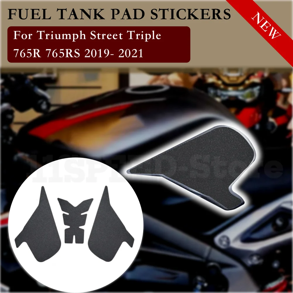 Tank Grip Traction Pad For Triumph Street Triple 765R 765RS 2019- 2021 Anti Slip Tank Pad Sticker Gas Motorcycle Protector