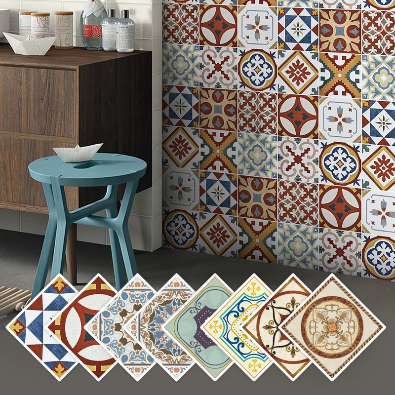 

Color art waterproof wall tile stickers is suitable for kitchen, bedroom, living room, bathroom, home landscaping, decoration with adhesive backing, moisture-proof and oil-proof wall furniture surface renovation 10x10