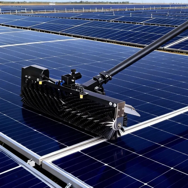 

Photovoltaic panel cleaning equipment, hand-held roller brush head dry cleaning water washing electric solar cleaning machine