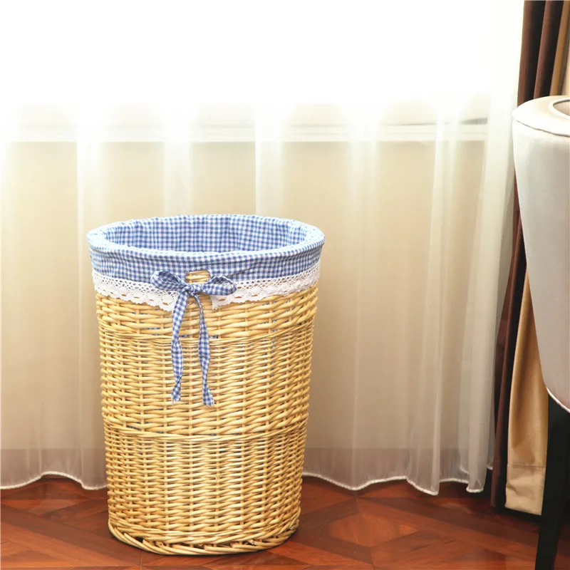 Wicker Laundry Basket with Lid 5