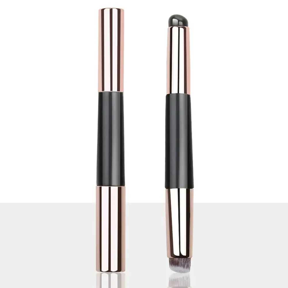

Nail Pen Soft Silicone Lip Brush Portable Professional Concealer Brush Double-ended Design Round Foundation Brush Make Up