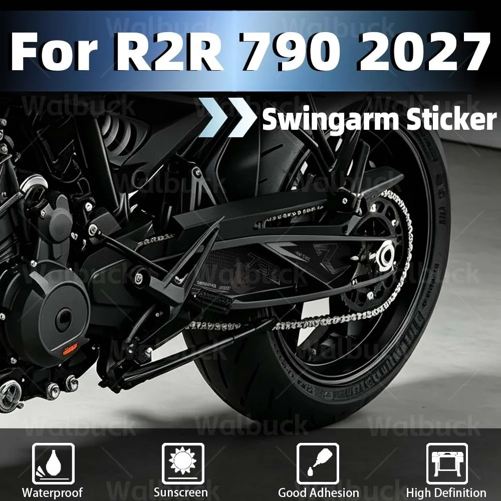 Motorcycle Frosted Swingarm Protection Sticker Rotating Shaft Decals Waterproof Scratch-Resistant Accessories For Duke 790 2027