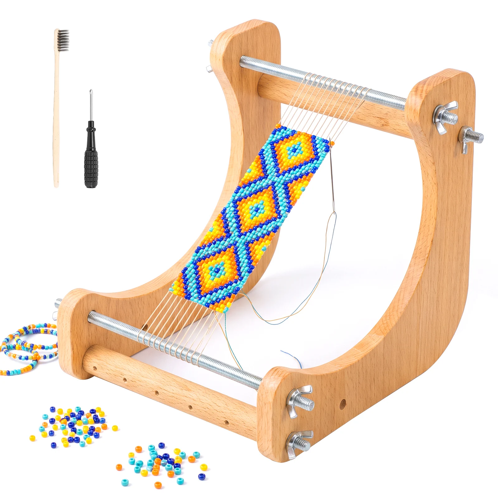 Jewelry Making For Beginners - Регулируемый деревянный каркас для бисероплетения, набор