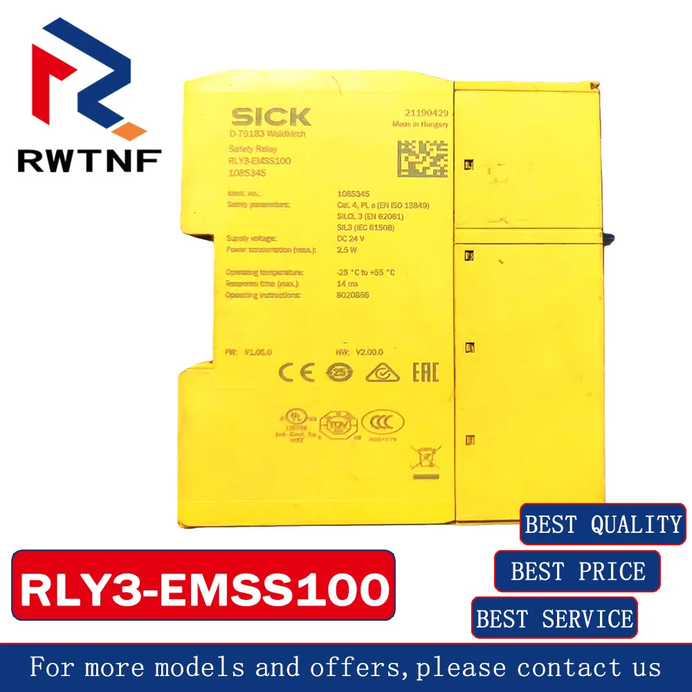 Brand New Genuine RLY3-EMSS100 SICK Safety relay,100% original warehouse stock