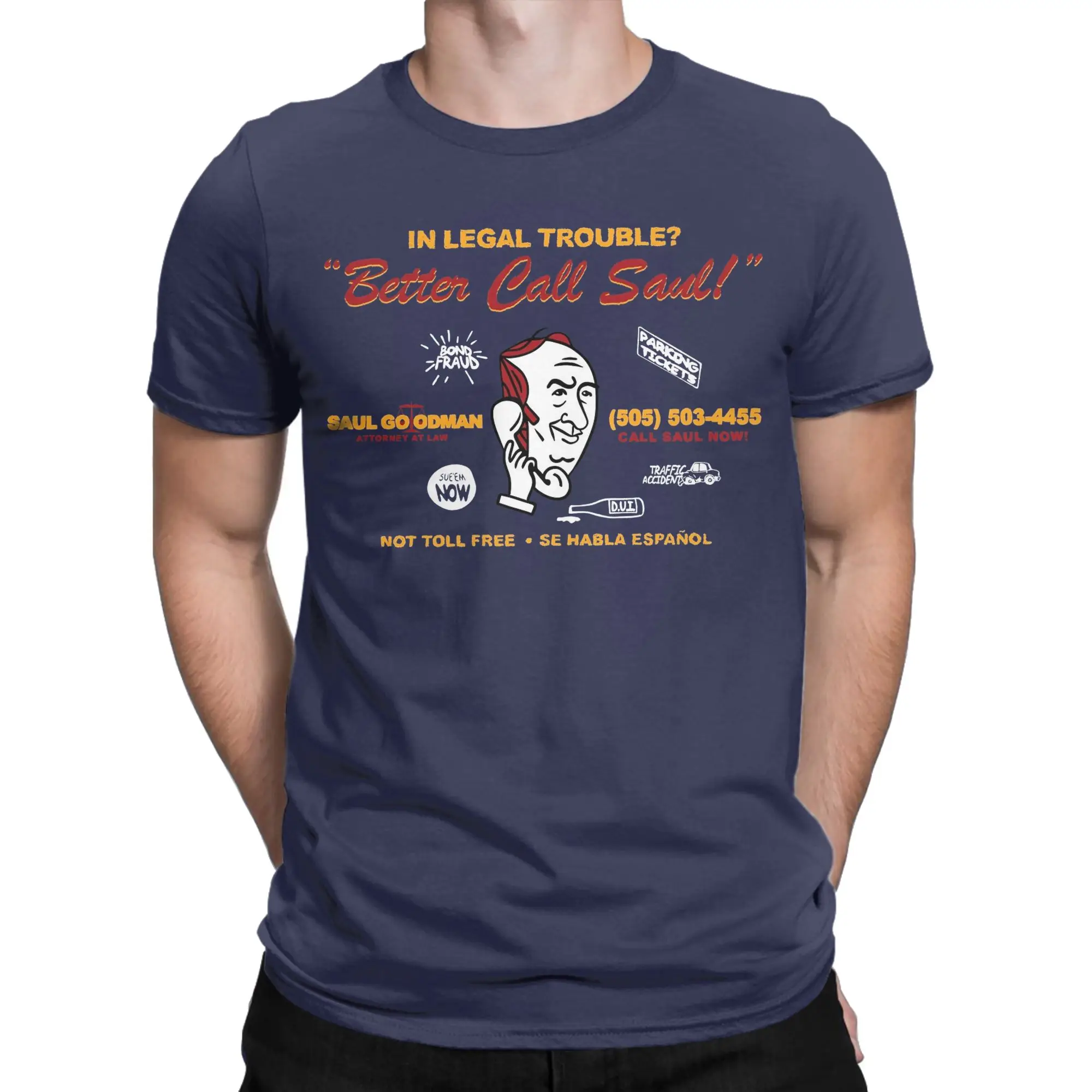 Men's T-Shirts Better Call Saul Goodman Attorney at law Vintage Pure Cotton Tees Short Sleeve  T Shirts O Neck Tops New Arrival