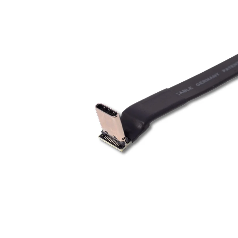 ADT-Link Male to Male USB 3.1 type C to type C Flat extension Cable 10Gbps fold 90 degree USB C FPC FPV Aerial Photography Cable