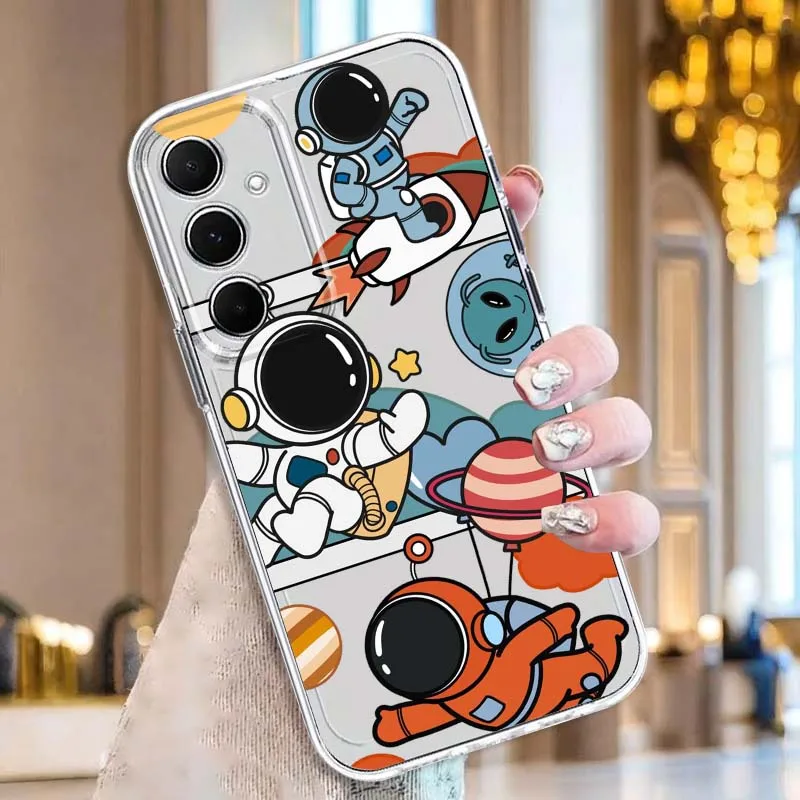 

Cartoon anime astronaut For Samsung Galaxy A73 A72 A71 A55 A54 A53 A52 A51 A33 A25 A22 A15 A14 A05 TPU Transparent Phone Case