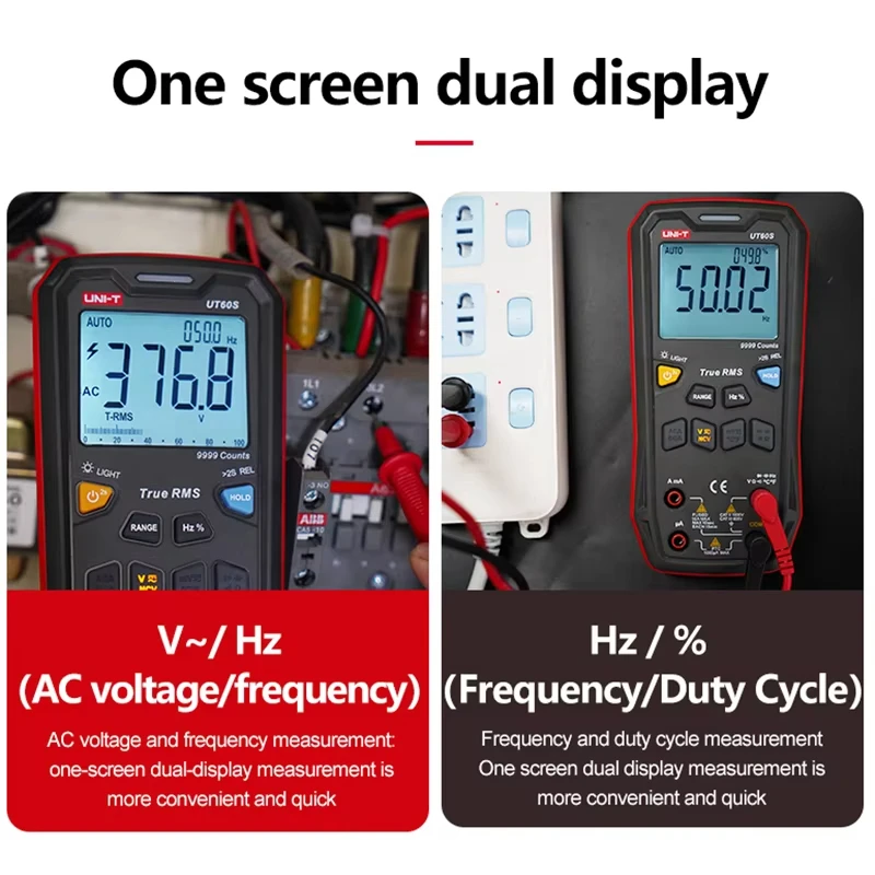 UNI-T UT60S UT60BT Multimetro digitale intelligente 1000V AC DC Voltmetro Amperometro Vero RMS Misuratore di frequenza Condensatore Tester di temperatura