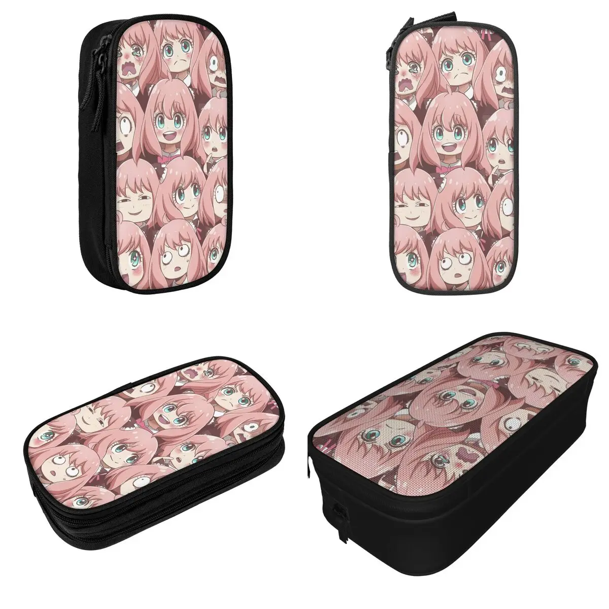 Grande Capacidade Anime Spy X Família Lápis Caso, Kawaii Anya Pen Holder, Bolsa de Estudante, Presentes de Escola, Novo