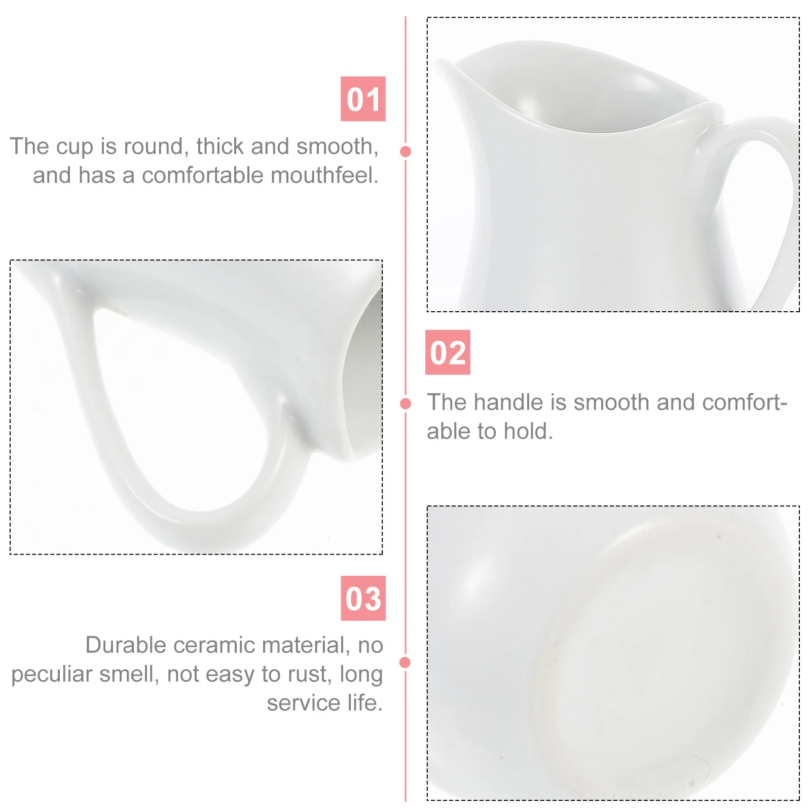 

1Pcs Milk Cup Delicate Ceramic Coffee Cup Portable Household Container Suitable for Milk Sauce Breakfast Delicate Container