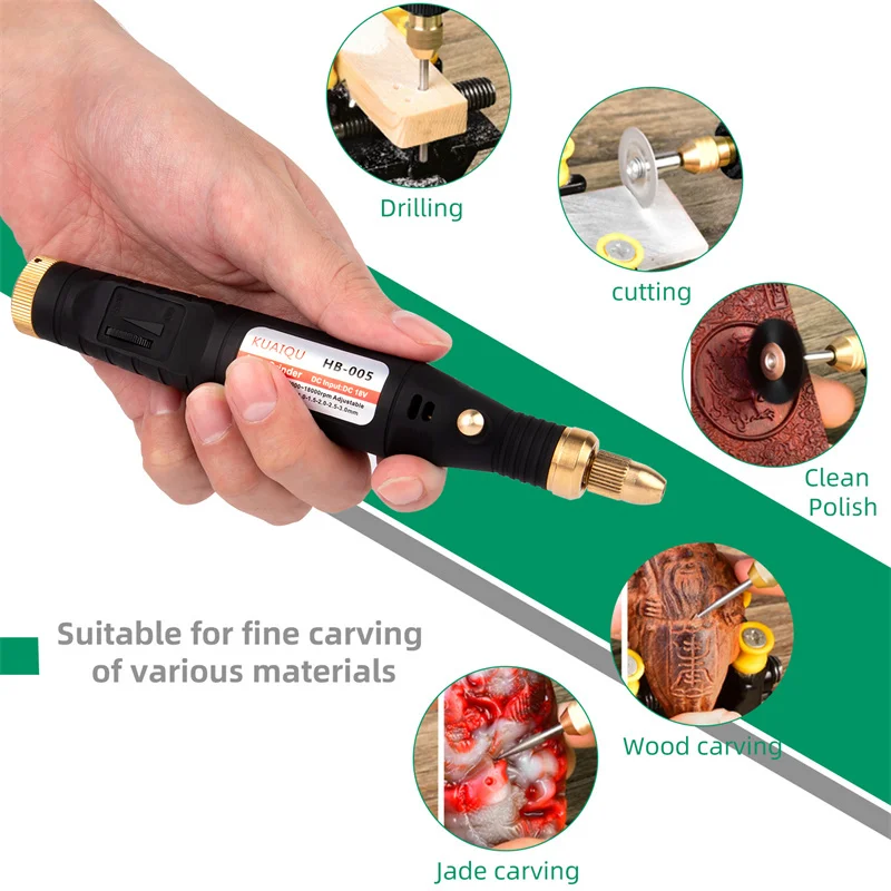 Portable Engraving Pen Professional DIY Wood Polishing Carving Tool Set Mini Grinder Drill Engraver Wired Electric Dremel Kit