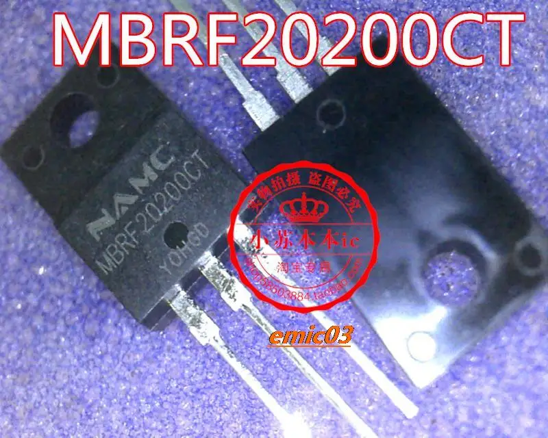 5pieces    MBRF20200CT MBRF20200  TO-220F   