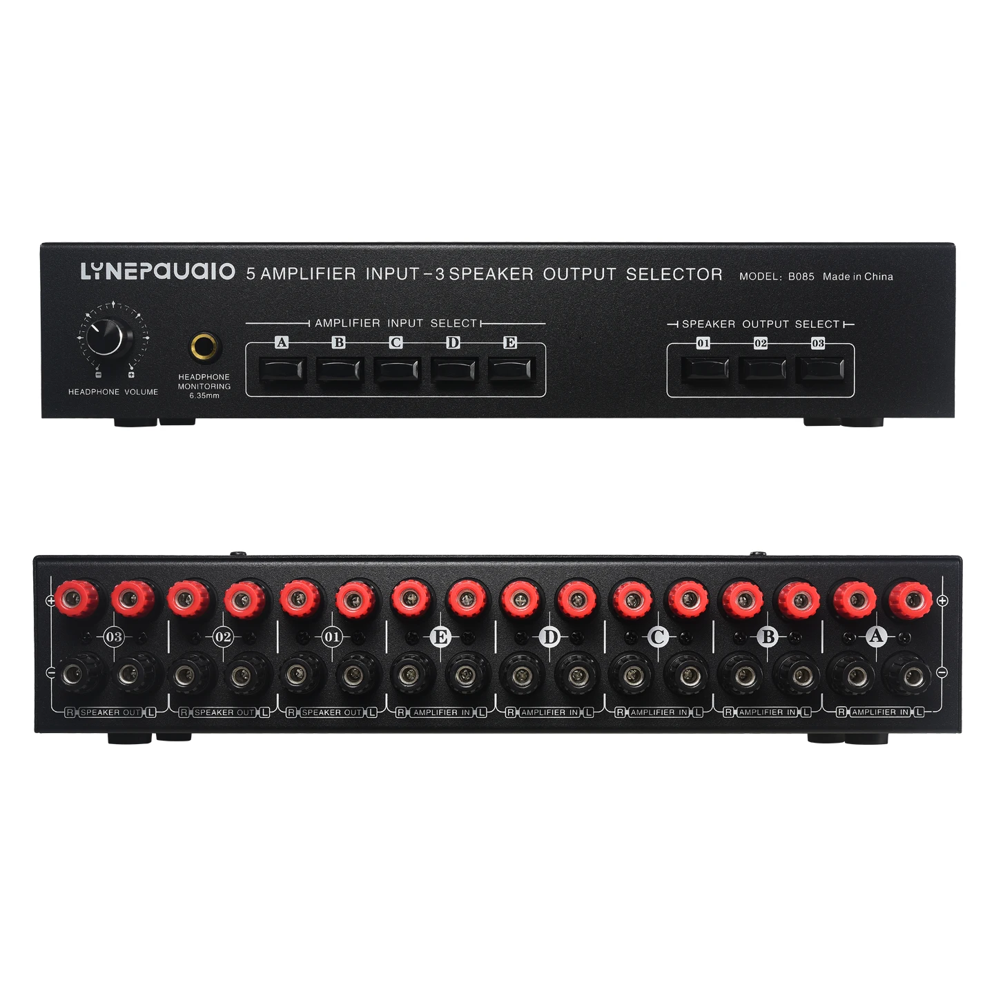 5-in-3-out or 3-in-5-out amplifier speaker selector switcher distributor 300W per channel lossless sound quality