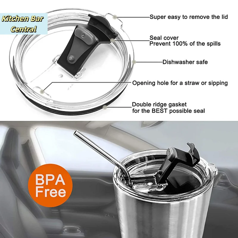 【1x Spill Resistant Lid For 20 & 30 Oz Lid Fits Tumbler And More Replacement Tumbler Spill-Proof Cup Lids Drop Shopping】