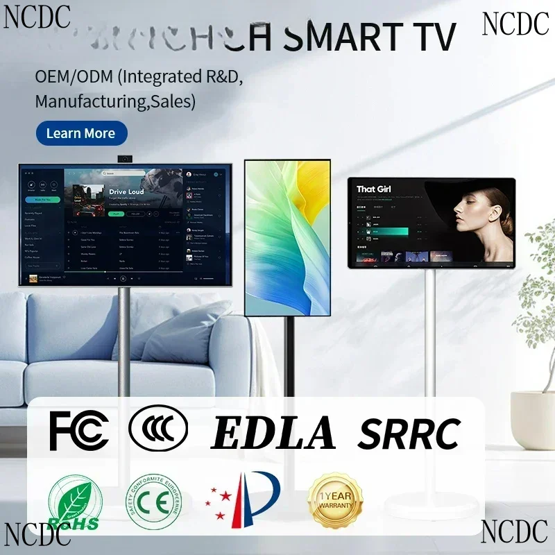 2024 New Rotating 21.5 27 32 Inch Unit Display IPS Mobile Android 12 Screen Tv