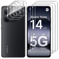 6 In 1 Tempered Glass for Xiaomi Redmi Note 14 15 Pro Plus 5G Screen Protector For Redmi Note 13 12 11 Pro Plus 10 Pro Max Glass