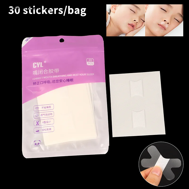 

30Pcs Non-woven Sleep Strip Mouth Tape For Snoring For Better Nose Breathing Improved Nighttime Sleeping Less Mouth Breath