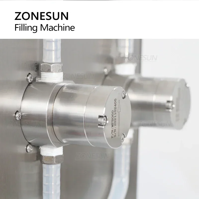 

ZONESUN Liquid Bottle Filling MachineDouble Head Magnetic Pump Beverage Perfume Juice Essential Oil Water Machine ZS-YTMP2S