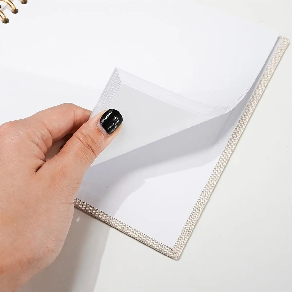 8x8 Inch Scrapbook Hardcover White Pages Scrapbook Photo Album Linen Cover Scrap Book Photo for Couple Family Wedding