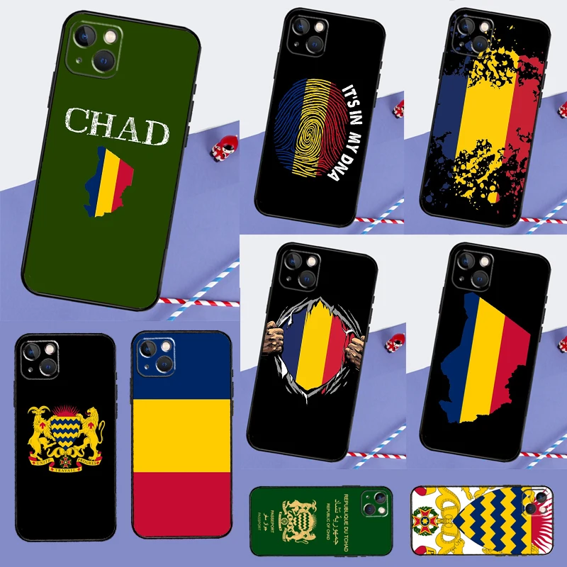 Republic of Chad Flag Phone Case For iPhone 16 15 14 11 12 13 Pro Max Mini X XR XS Max 7 8 Plus Cover Coque