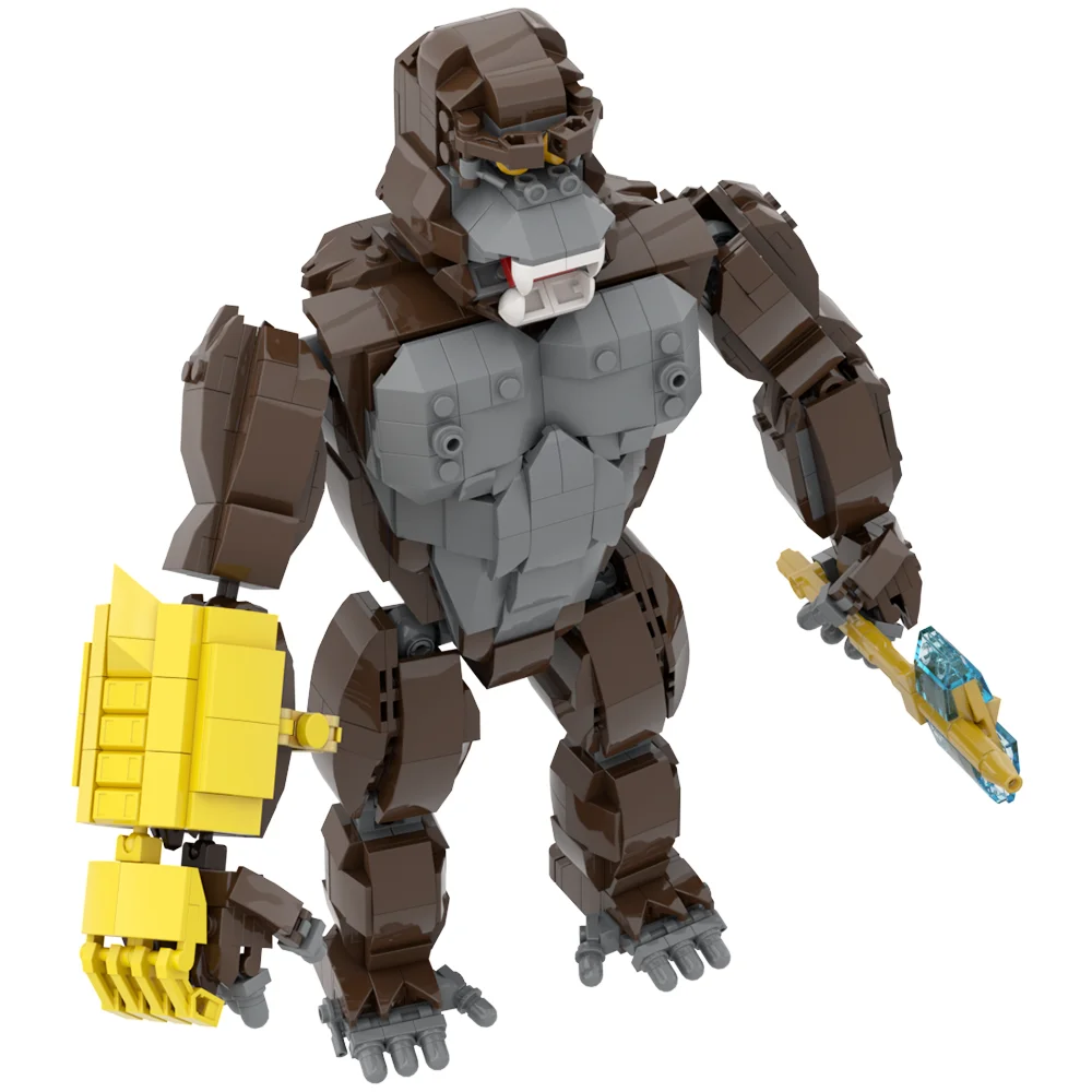 Gobricks Moc Mech โมเดลลิงชิมแปนซีบล็อกตัวต่อหุ่นยนต์ของเล่นสร้างสรรค์สำหรับเด็กของขวัญวันเกิด