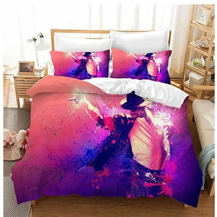 

New 3D Print Michael Jackson Comfortable Duvet Quilt Cover Pillowcase Bedding Set Children Bedroom Decoration Home Textile