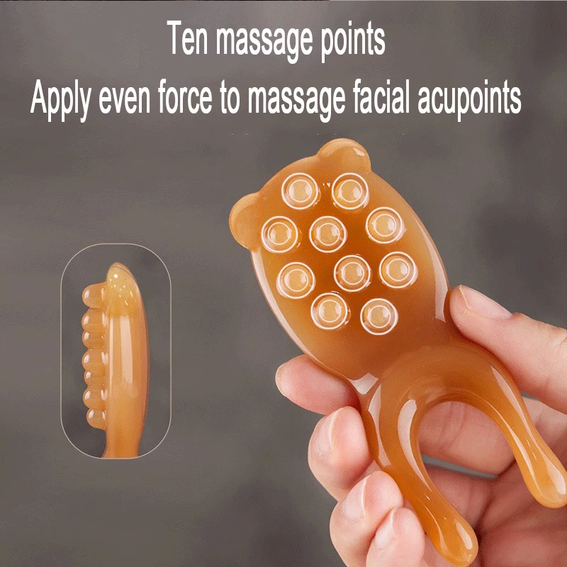 Facial Massager Resin Gua Sha Tool Massage Plate Reduce Puffiness Nose Lifting Meridian Dredging Stick Massage Tool LBHL13