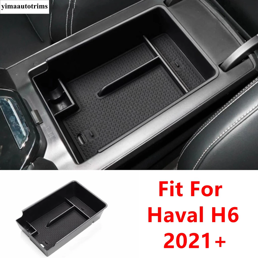 

Car Central Control Armrest Storage Box Container Organizer Tray Phone Holder Auto Interior Accessories For Haval H6 2021 - 2024