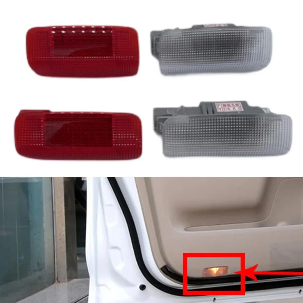 2Pcs Car Door Reflex Reflector Lamp Cover Shell Case For Toyota Land Cruiser LC200 LC150 Car Accessories  8191128020/8123030200
