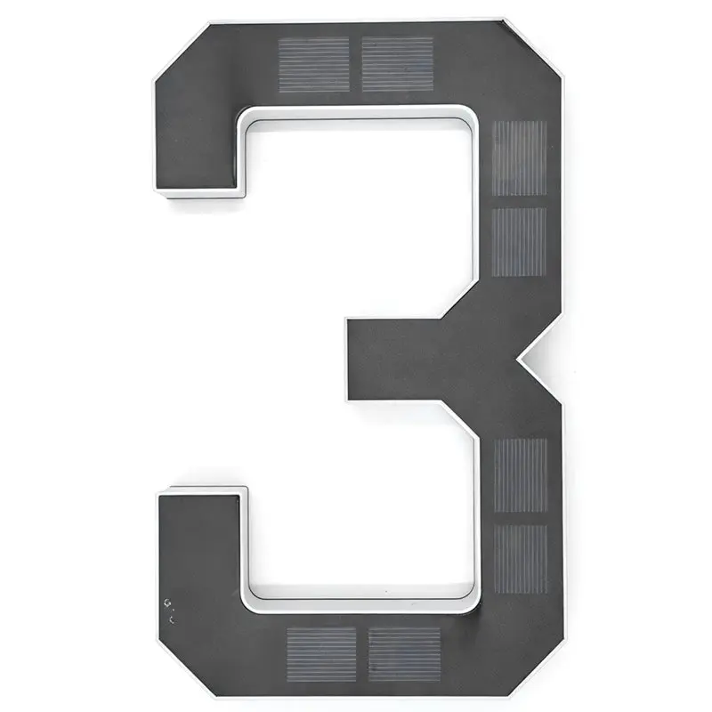 75STO-Solar House Numbers For Outside, LED Illuminated Address Sign,Waterproof Outdoor For House, Yard, Fence