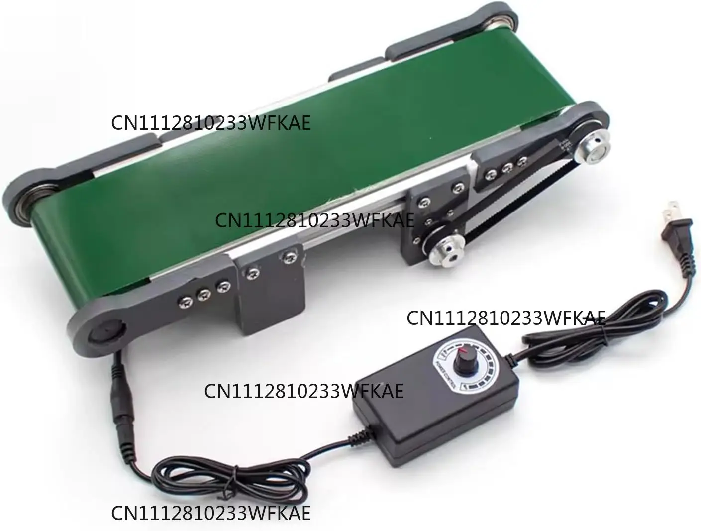 100x350MM Mini Electric Desktop Conveyor Belt DIY Elevator Model Friction Experiment Equipment 0-116RPM Speed Adjustable