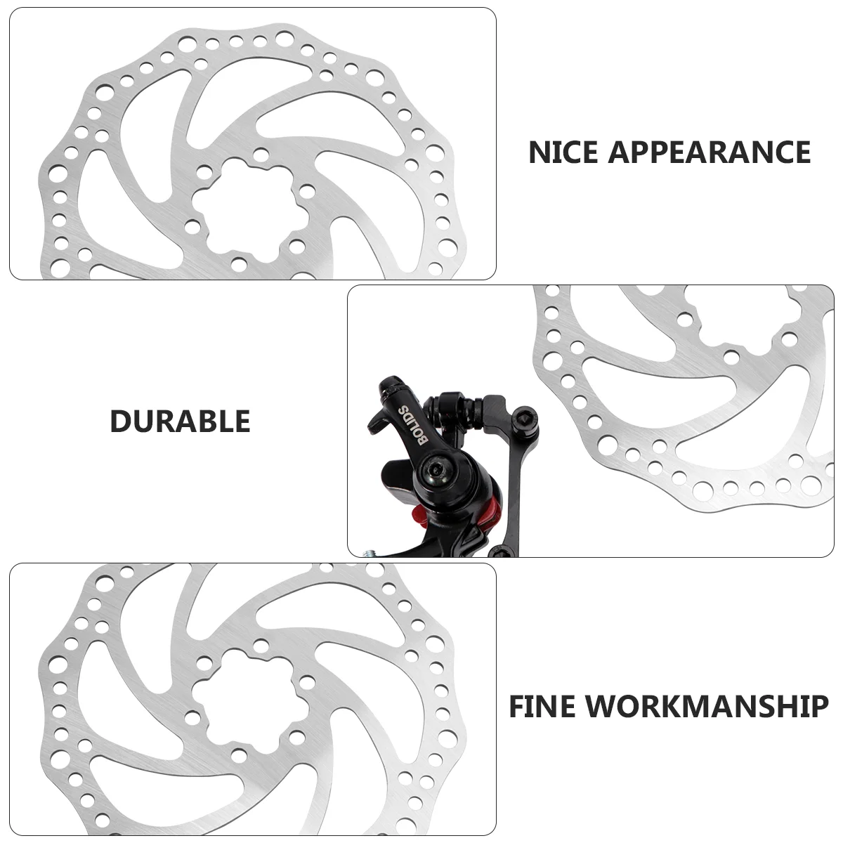 Juego de frenos de disco traseros delanteros mecánicos, rotores de aluminio plateados de 160mm, Kit completo que se adapta a la mayoría de bicicletas, pinza forjada doble