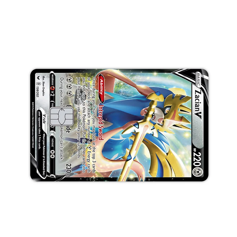 Laser Snorlax Card Sticker Ptcg Sword & Shield Lapras VMAX HR Professor's Research Zacian Zamazenta Patch Tags Paster Decals view 3