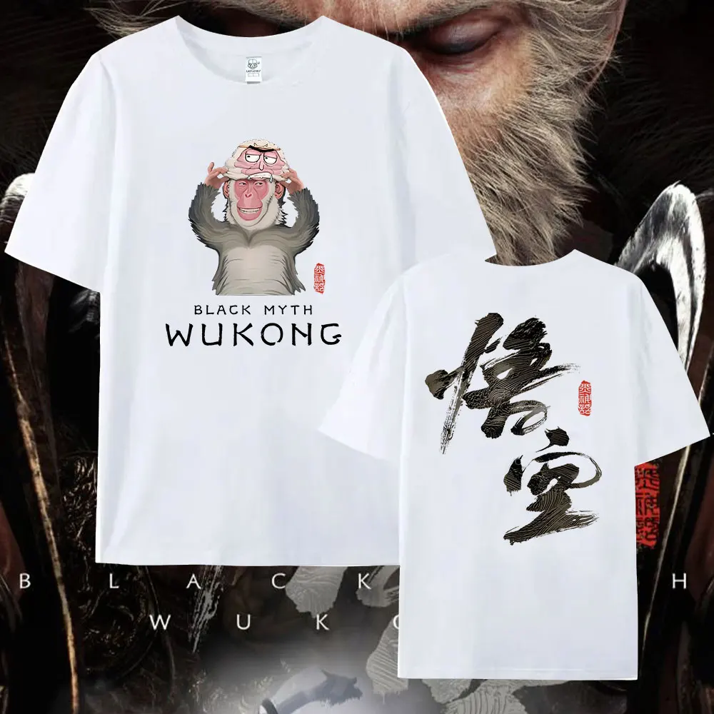 Destiny Man T-shirt Black Myth Wukong RPG Men's Role-playing Game Tshirt High Quality Print Tee 6 Eared Macaque Cartoon Tshirts