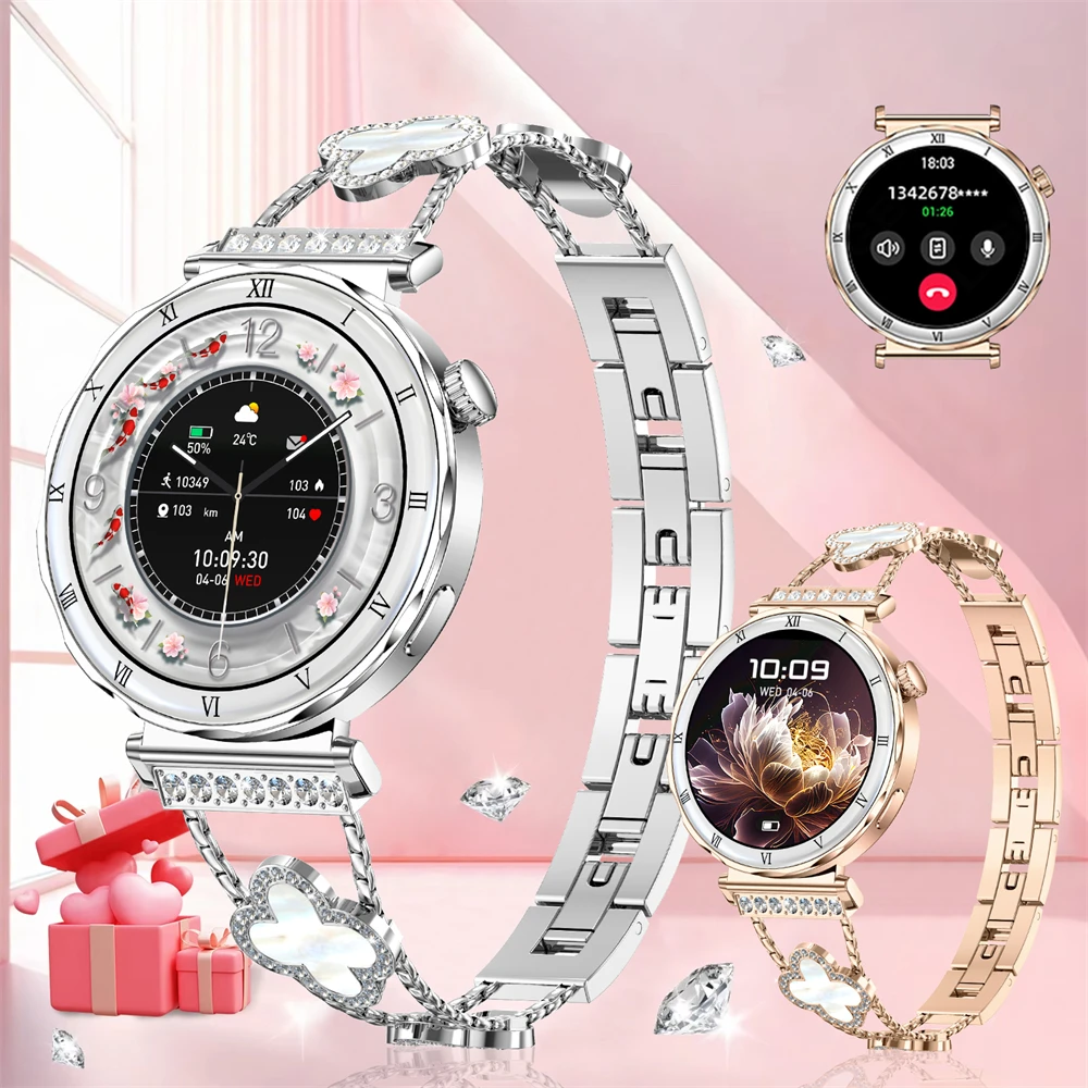 

Fashion Smart Watch Women Bracelet Hollow-Out Strap Heart Rate Sleep Monitor Bluetooth Call Smartwatch Ladies Menstrual Reminder