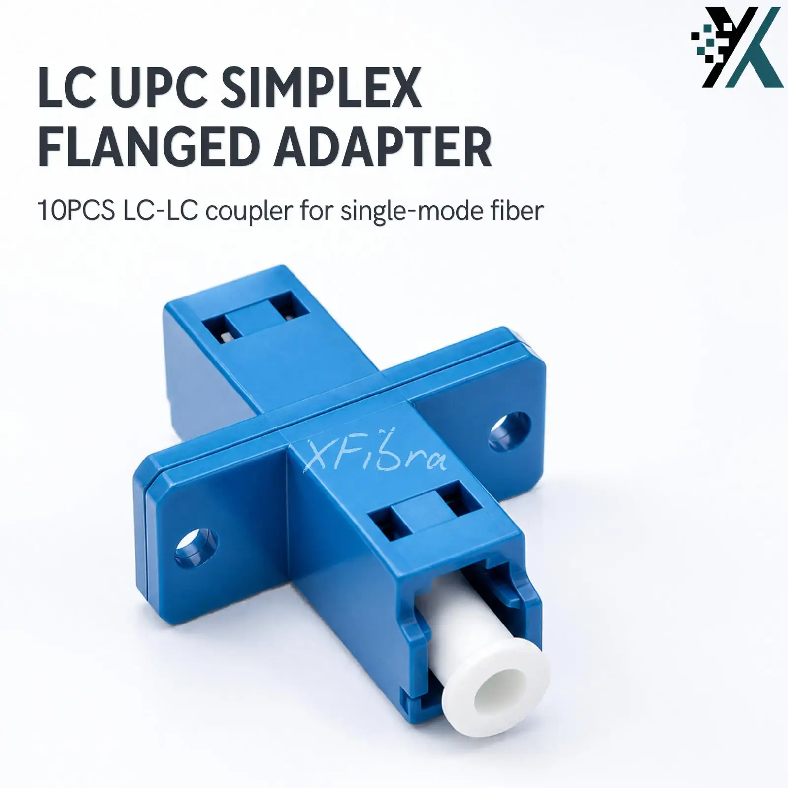 10PCS LC-LC UPC Simplex Fiber Optic Coupler Single Mode Flange Type Fiber Adapter For Optical Distribution Frame Terminal Box