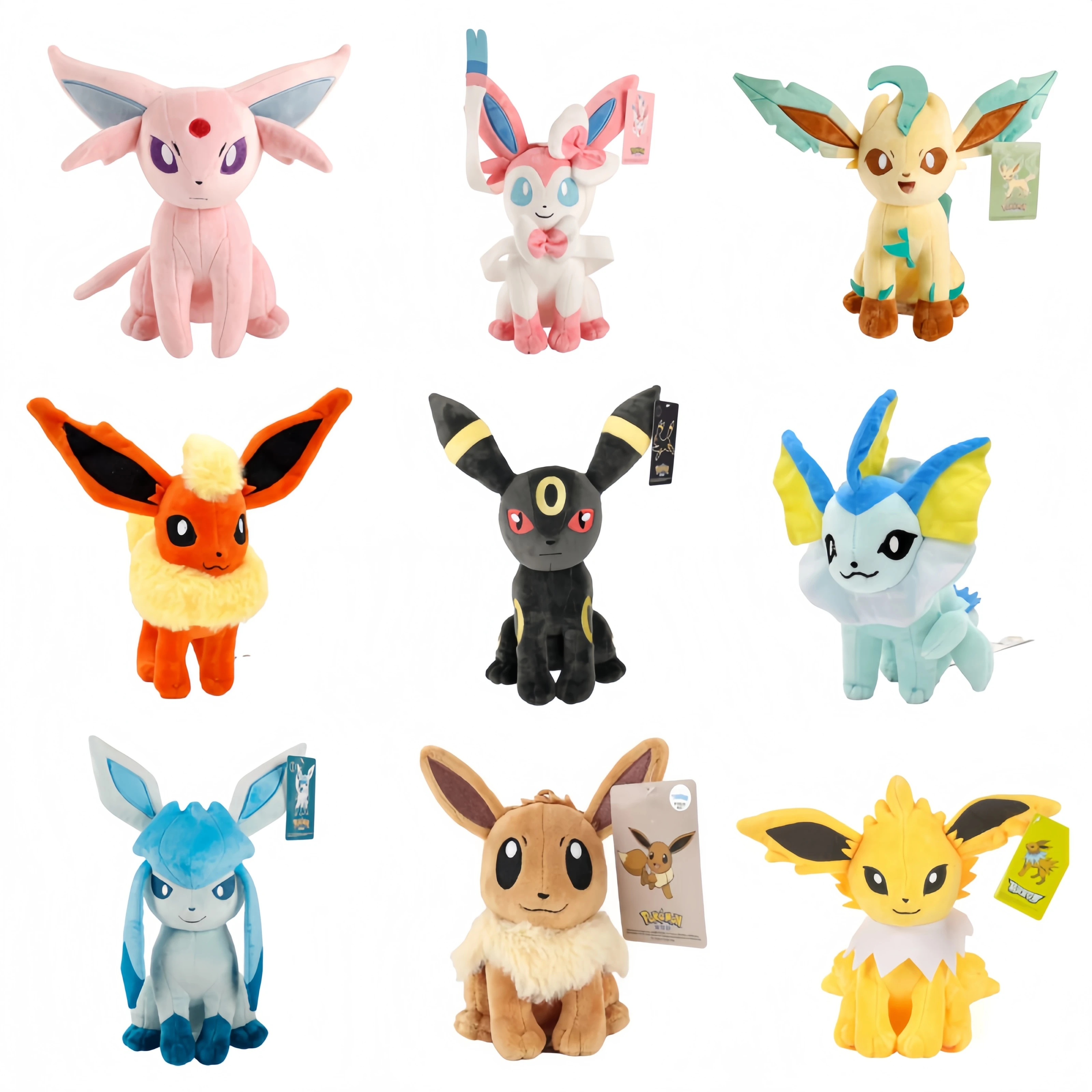 

Pokemon Eevee Collection Plush Flareon Vaporeon Stuffed Doll Anime Espeon Umbreon Glaceon Leafeon Sylveon Toys hobbis Kid Gift