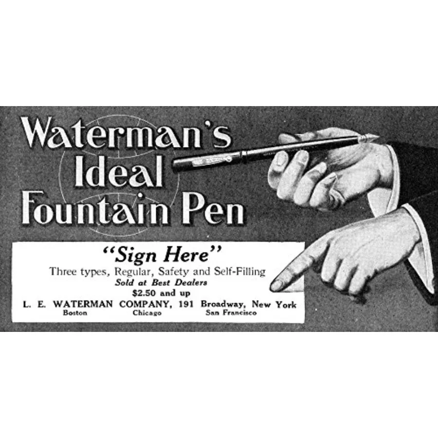 

Ad Fountain Pen 1919 Namerican Advertisement For WatermanS Ideal Fountain Pen 1919 Poster Print by 24 x 36