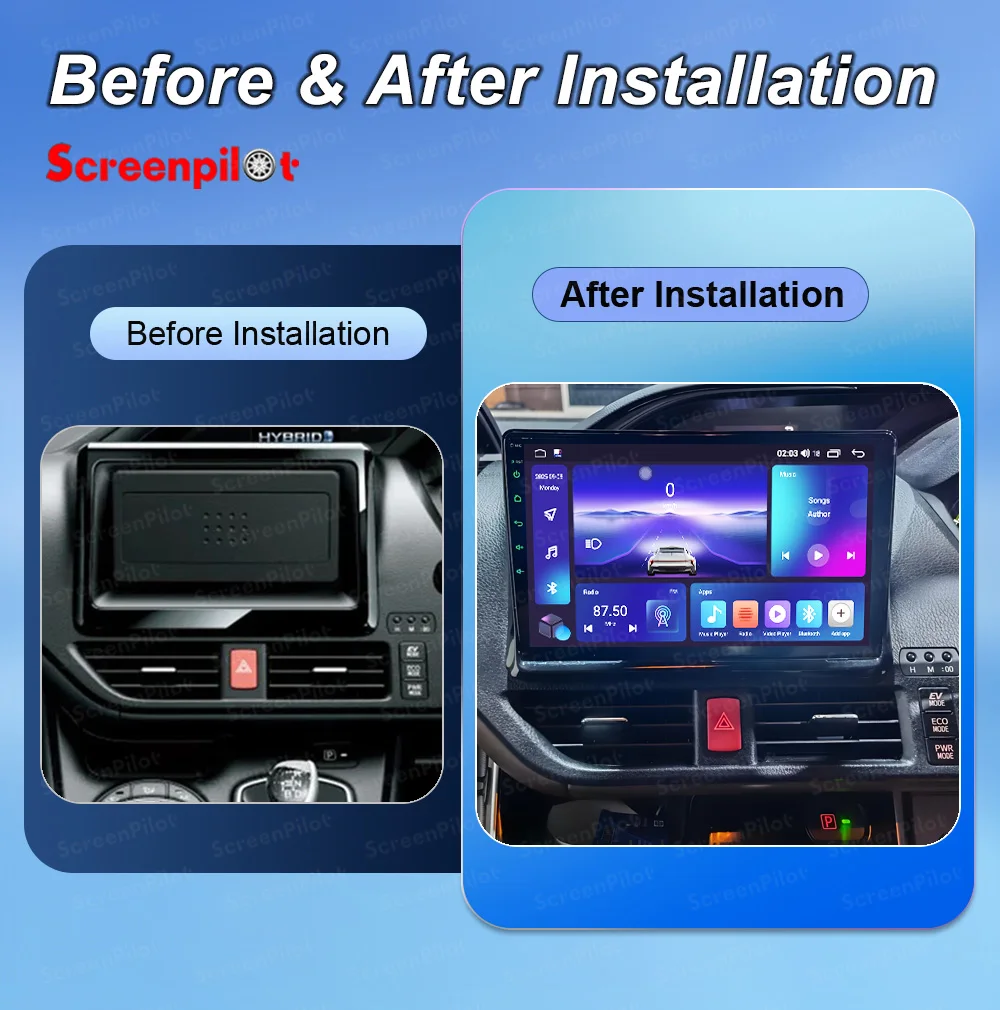 Android 16 Car Radio Stereo Head Unit For Toyota Noah Esquire Voxy 2014 2020 Multimedia Video Player GPS Navigation Touch Screen