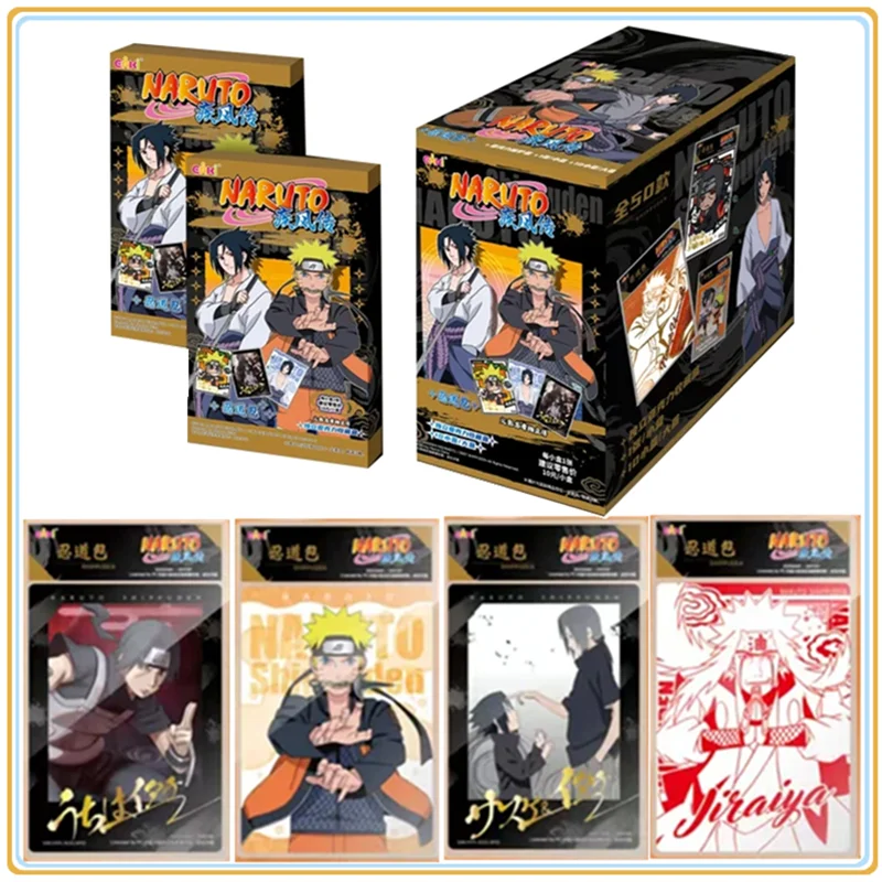 Genuine Naruto Cards Box Anime Figure Card With Card Bricks Sasuke Collection Flash Card Toy Birthday Christmas Gift for Kids