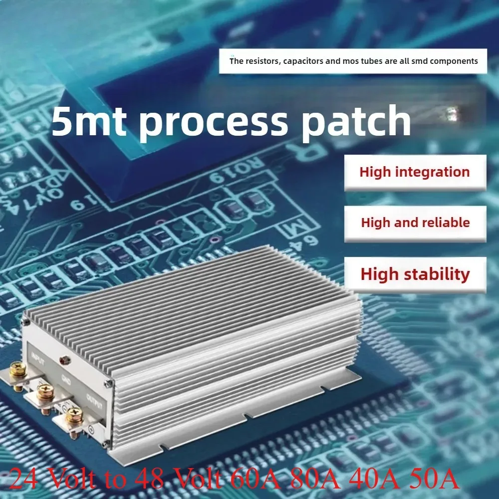 

24 Volt to 48 Volt 60A 80A 40A 50A Power Supply 24V TO 48V DC DC boost module converter 24V to 48V Step-up Voltage Regulator
