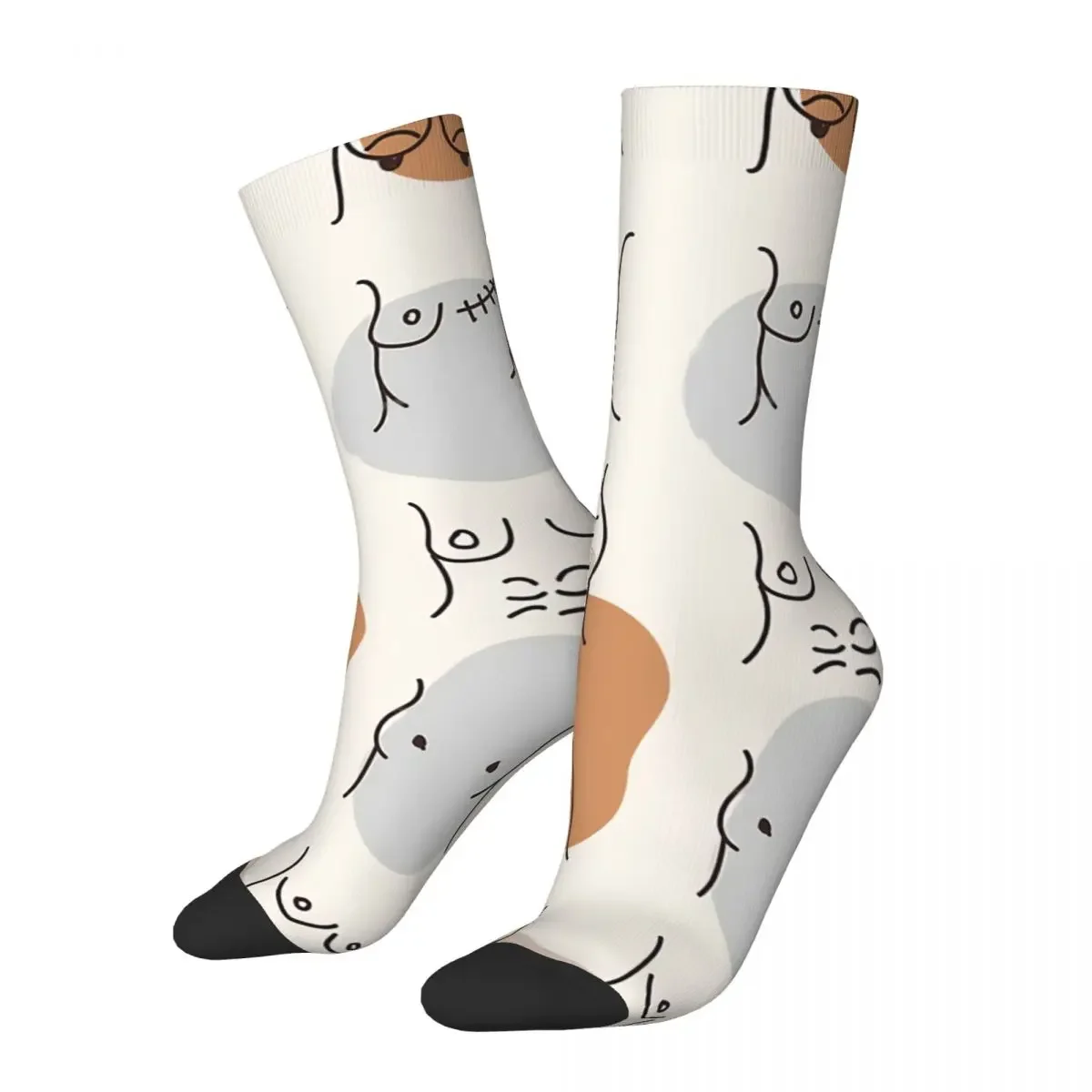 

Funny Crazy Sock for Men Nude Sexy Body Hip Hop Harajuku Boobs Summer Socks Breathable Crew Sock Casual Gift