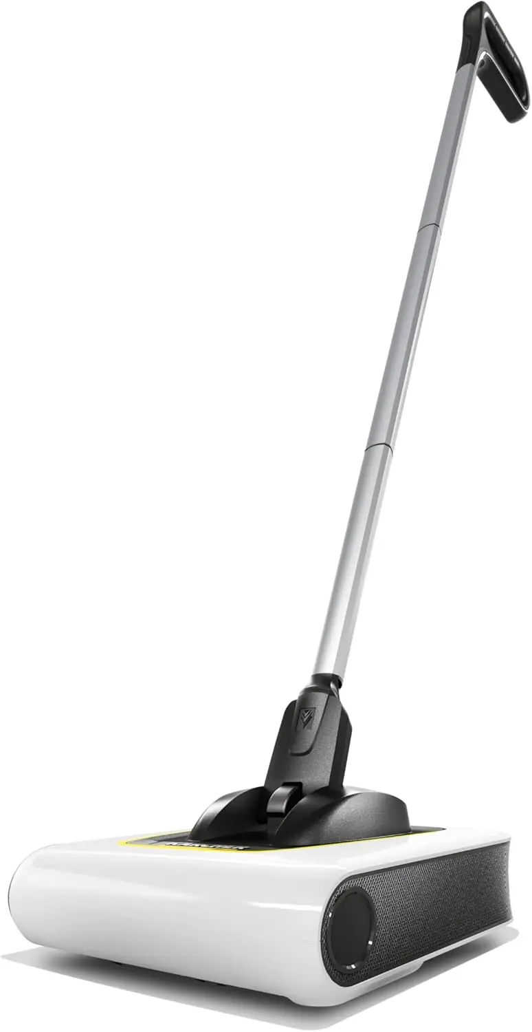 Kärcher KB 5 Electric Floor Sweeper Broom - Multi-Surface, Cordless, Ideal for Fur, Hair, Dirt, & Debris - 8.25" Width, White