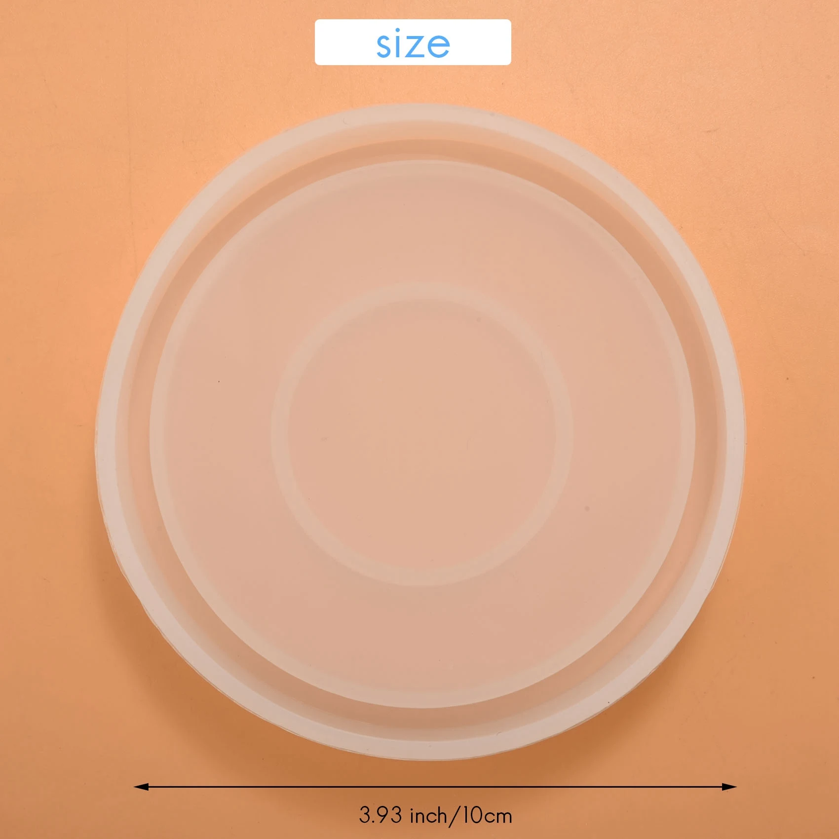 

AOAO-4 Pack Big Diy Round Coaster Silicone Mold, Diameter 3.94Inch/10Cm, Molds For Casting With Resin, Cement