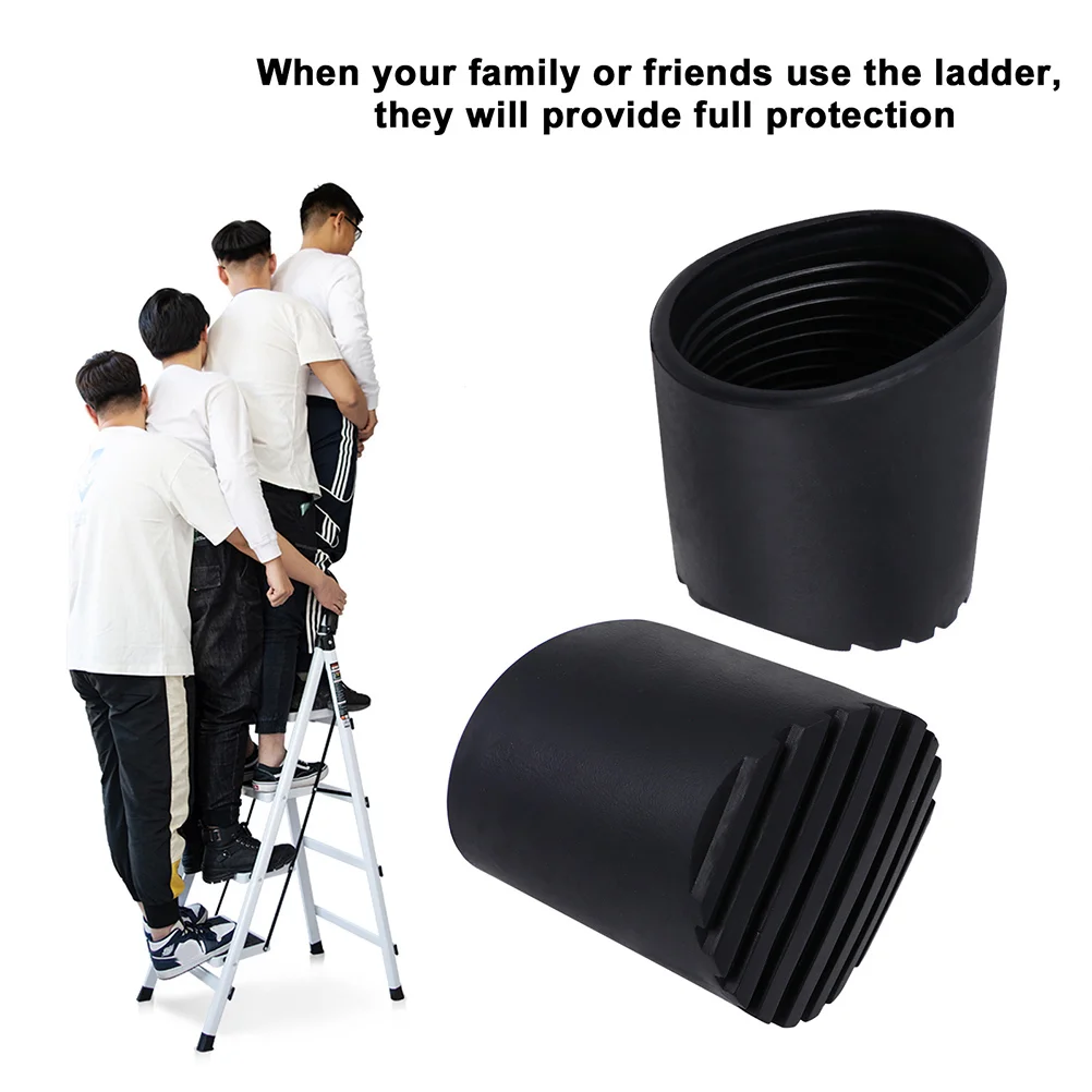 Non- Foot Pad Non Slips Ladder Rubber Feet Mat Floor Protectors Ladder For Step Ladder Cushion Sole Black