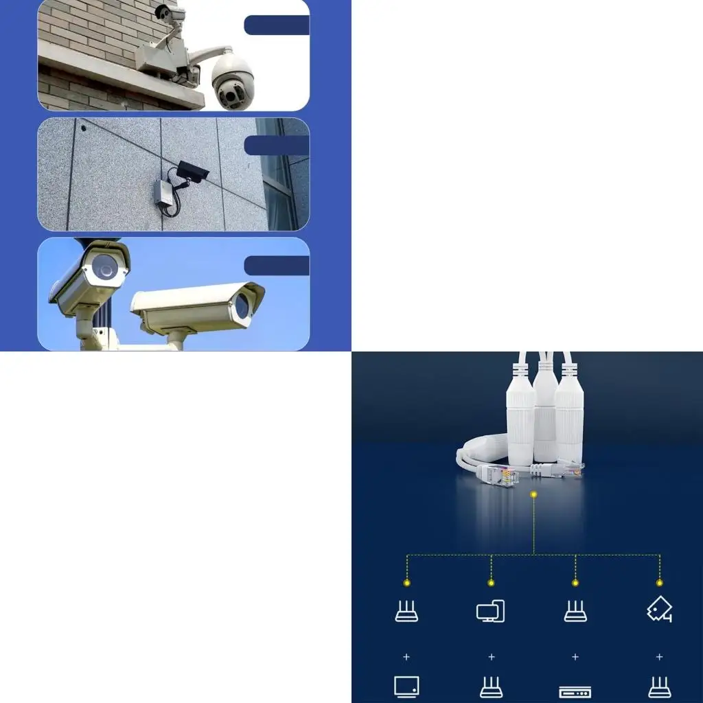 

Водонепроницаемый адаптер-сплиттер PoE. Разветвитель питания для улицы и Ethernet. Plug-&Play-