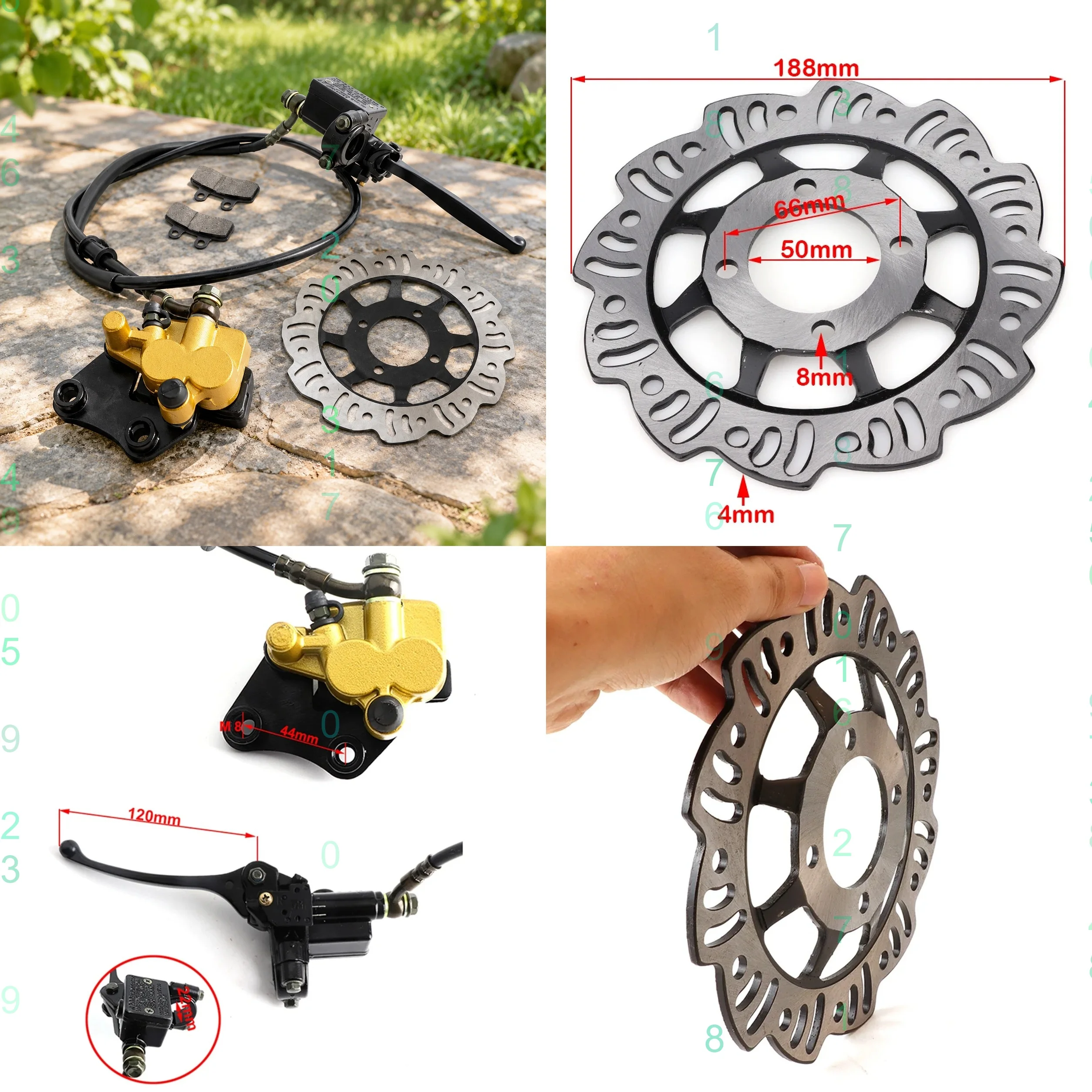 Front Hydraulic Disc Brake Kit for Motorcycles 50cc-125cc Pit Dirt Bike BBR TTR CRF 50 XR Apollo