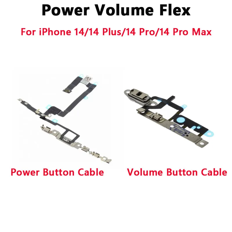 

Гибкий шлейф включения и выключения для iPhone 14 14 Plus 14 Pro Max 14 Pro, громкость вверх и вниз, боковая кнопка, ленточный гибкий кабель с металлом
